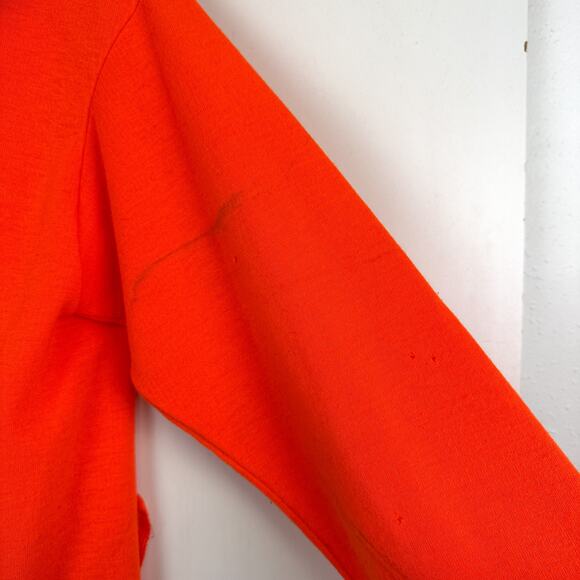 Vintage Ace Sportswear Neon Orange Thermal Lined Full Zip Hoodie - Mens 34/36 S - Picture 8 of 11